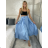Langer Satinrock für Damen (Einheitsgröße S/M/L) ITALIAN FASHION IM323026