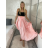 Langer Satinrock für Damen (Einheitsgröße S/M/L) ITALIAN FASHION IM323026