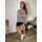 Übergroßer gestrickter Langarmpullover für Damen (S/M EINHEITSGRÖSSE) ITALIAN FASHION IMSN2416125 44/46/48 blau