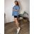 Übergroßer gestrickter Langarmpullover für Damen (S/M EINHEITSGRÖSSE) ITALIAN FASHION IMSN2416125  blau