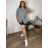 Übergroßer gestrickter Langarmpullover für Damen (S/M EINHEITSGRÖSSE) ITALIAN FASHION IMSN2416125 44/46/48 blau