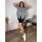 Übergroßer gestrickter Langarmpullover für Damen (S/M EINHEITSGRÖSSE) ITALIAN FASHION IMSN2416125 44/46/48 blau