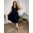 Langes lässiges Kurzarm-Damenkleid, übergroß (42/44/46 Einheitsgröße) ITALIENISCHE MODE IMD2525370