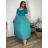 Kurzes Sommerkleid mit langen Ärmeln für Damen, übergroß (54/56/58 Einheitsgröße) ITALIAN FASHION IM425070
