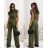 Mittellanger Damenrock (Einheitsgröße S/M) ITALIAN FASHION IMM23HG3154 dunkelbeige XS/S/M