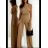 Mittellanger Damenrock (Einheitsgröße S/M) ITALIAN FASHION IMM23HG3154 dunkelbeige XS/S/M