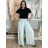 Lange Sommerhose in Übergröße für Damen (S/M/L Einheitsgröße) ITALIAN FASHION IM425271 -   hellblau -   S / M / L