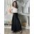 Langer Satinrock für Damen (Einheitsgröße S/M/L) ITALIAN FASHION IM323026