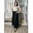 Langer Satinrock für Damen (Einheitsgröße S/M/L) ITALIAN FASHION IM323026