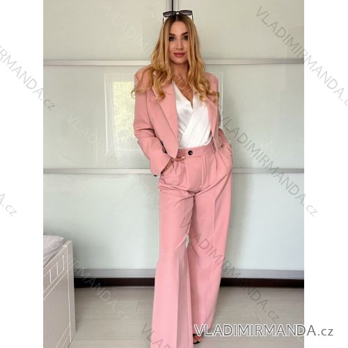 Elegantes Set aus kurzer Langarmjacke und Damenhose ALICE (S/M ONE SIZE) ITALIAN FASHION IMWHP25525