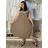 Langes lässiges Kurzarm-Damenkleid, übergroß (42/44/46 Einheitsgröße) ITALIENISCHE MODE IMD2525370