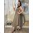 Langes lässiges Kurzarm-Damenkleid, übergroß (42/44/46 Einheitsgröße) ITALIENISCHE MODE IMD2525370