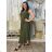 Langes lässiges Kurzarm-Damenkleid, übergroß (42/44/46 Einheitsgröße) ITALIENISCHE MODE IMD2525370