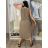 Langes lässiges Kurzarm-Damenkleid, übergroß (42/44/46 Einheitsgröße) ITALIENISCHE MODE IMD2525370