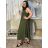 Langes lässiges Kurzarm-Damenkleid, übergroß (42/44/46 Einheitsgröße) ITALIENISCHE MODE IMD2525370