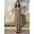 Langes lässiges Kurzarm-Damenkleid, übergroß (42/44/46 Einheitsgröße) ITALIENISCHE MODE IMD2525370