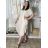 Elegante Hose mit Gürtel für Damen (S/M/L ONE SIZE) ITALIAN FASHION IM425057 44/46/48 beige
