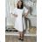 Elegante Hose mit Gürtel für Damen (S/M/L ONE SIZE) ITALIAN FASHION IM425057 50/52/54 weiß
