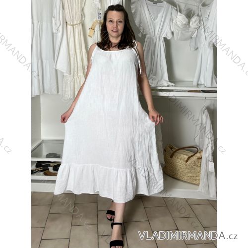 Lange Sommerhose in Übergröße für Damen (S/M/L Einheitsgröße) ITALIAN FASHION IM425271 50/52/54 weiß