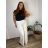 Lange Damen-Sommerhose, übergroß (42/44/46 Einheitsgröße) ITALIAN FASHION IM425258 46/48/50 dunkles Petroleum