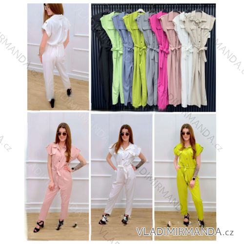 Langer eleganter Kurzarm-Overall für Damen (XS/S/M Einheitsgröße) ITALIAN FASHION IMWAC251493