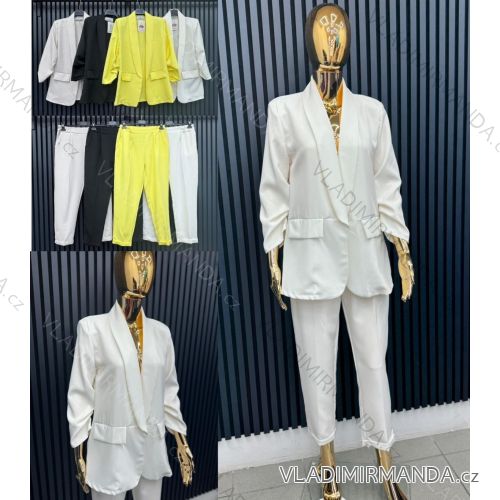 Set aus eleganter Langarmjacke und langer Hose für Damen (XS/S/M ONE SIZE) ITALIAN FASHION IMWAC251494