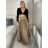 Elegante Hose mit Gürtel für Damen (S/M/L ONE SIZE) ITALIAN FASHION IM425057 S / M / L braun