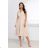 Kurzarm-Partykleid für Damen (36-54) POLISH FASHION PMLMR23ROXANA -   beige -   42