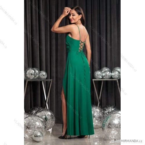 Trägerloses Partykleid aus Tüll für Damen (S/M/L ONE SIZE) ITALIAN FASHION IM923001 -   Smaragdgrün -   36