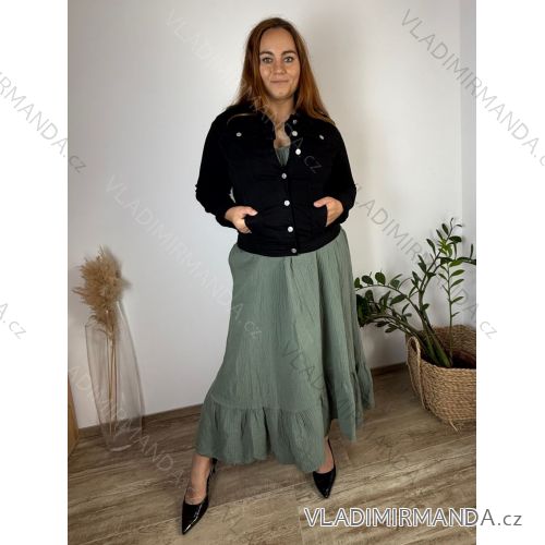 Kurze Jeansjacke für Damen (L-4XL) MOON GIRL MOON24GYD7815L 6XL schwarz