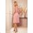 Chiffonkleid mit Bindebändern für Damen NMC-350-2/DR -   růžová světlá -   XL