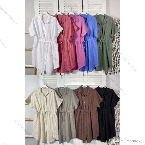 Kurzärmliges Sommer-Freizeitkleid für Damen (S/M/L EINHEITSGRÖSSE) ITALIAN FASHION IMWGB25022