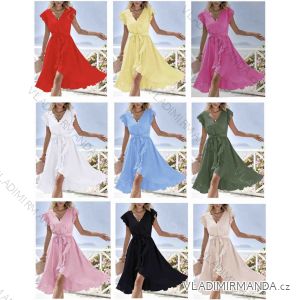 Kurzärmliges Sommer-Freizeitkleid für Damen (S/M/L EINHEITSGRÖSSE) ITALIAN FASHION IMWGB25022