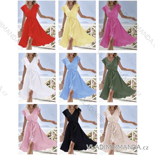 Kurzärmliges Sommer-Freizeitkleid für Damen (S/M/L EINHEITSGRÖSSE) ITALIAN FASHION IMWGB25022