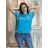 Tunika mit Anhänger Kurzarm Damen Übergröße (3XL/4XL ONE SIZE) ITALIAN FASHION IMC23020