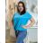 Tunika mit Anhänger Kurzarm Damen Übergröße (3XL/4XL ONE SIZE) ITALIAN FASHION IMC23020