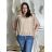 Tunika-Bluse, kurzärmelig, für Damen, Übergröße (XL/2XL/3XL, Einheitsgröße), ITALIAN FASHION IM424128