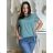 Tunika-Bluse, kurzärmelig, für Damen, Übergröße (XL/2XL/3XL, Einheitsgröße), ITALIAN FASHION IM424128