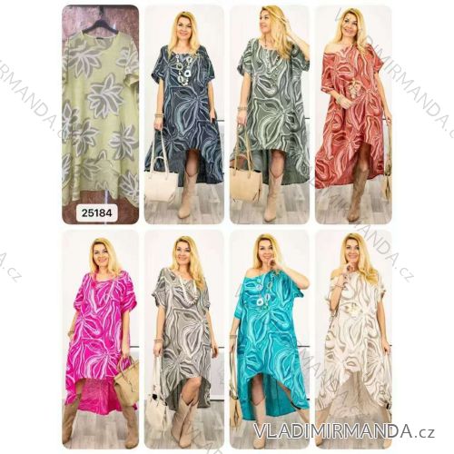 Kurzärmliges Sommer-Freizeitkleid für Damen (S/M/L EINHEITSGRÖSSE) ITALIAN FASHION IMWGB25022