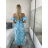 Kurzärmliges Sommer-Freizeitkleid für Damen (S/M/L EINHEITSGRÖSSE) ITALIAN FASHION IMWGB25022