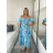 Kurzärmliges Sommer-Freizeitkleid für Damen (S/M/L EINHEITSGRÖSSE) ITALIAN FASHION IMWGB25022