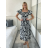 Kurzärmliges Sommer-Freizeitkleid für Damen (S/M/L EINHEITSGRÖSSE) ITALIAN FASHION IMWGB25022