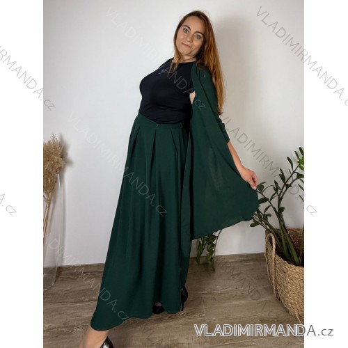 Elegante Hose mit Gürtel für Damen (S/M/L ONE SIZE) ITALIAN FASHION IM425057  dunkler Smaragd