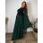 Damen Warmes Langarmkleid (L / XL ONE SIZE) ITALIAN FASHION IM421MIA zelená smaragdová 56/58