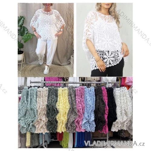 Langärmliger Pelzpullover für Damen (S/M/L ONE SIZE) ITALIAN FASHION IMWCH25116