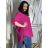 Übergroßer gestrickter Langarmpullover für Damen (S/M EINHEITSGRÖSSE) ITALIAN FASHION IMSN2416125 44/46/48 dunkelrosa