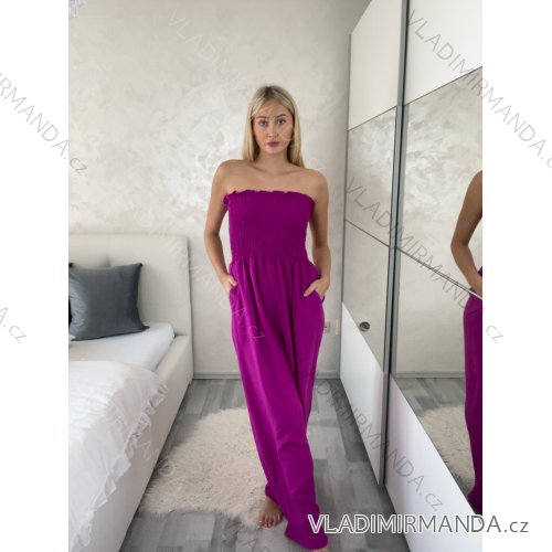 Kleid Oversize Kurzarm Damen (4XL/5XL ONE SIZE) ITALSKÁ MÓDA IM422026 -   růžová fuchsiová -   S / M / L