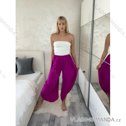 Lange Sommerhose für Damen mit Gürtel (Einheitsgröße S/M) ITALIAN FASHION IMD24080