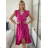 Kurzärmliges Sommer-Freizeitkleid für Damen (S/M/L EINHEITSGRÖSSE) ITALIAN FASHION IMWGB25022