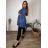 Damen Kurzarmtunika (uni xL / 2XL) TURKISH FASHION TM9200691  blauer Jeansstoff